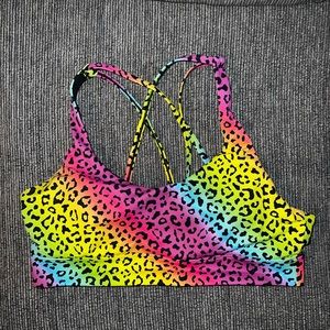 EUC Zyia Rainbow Leopard Bra